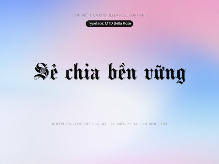 Font MTD Bella Rose Font Xinh
