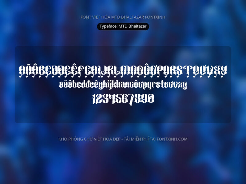 Font MTD Bhaltazar Font Xinh