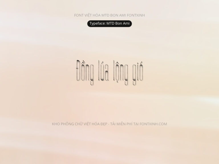 Font MTD Bon Ami Font Xinh