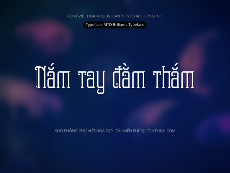 Font MTD Briliants Typeface Font Xinh