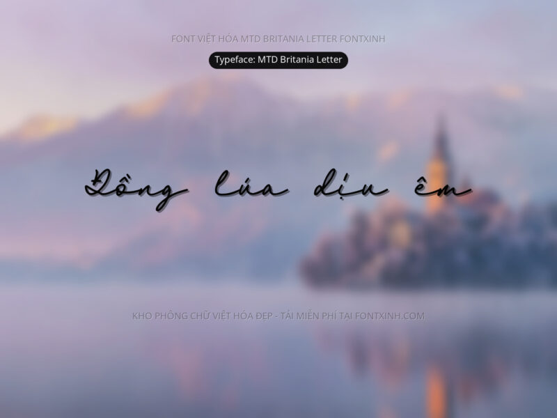 Font MTD Britania Letter Font Xinh