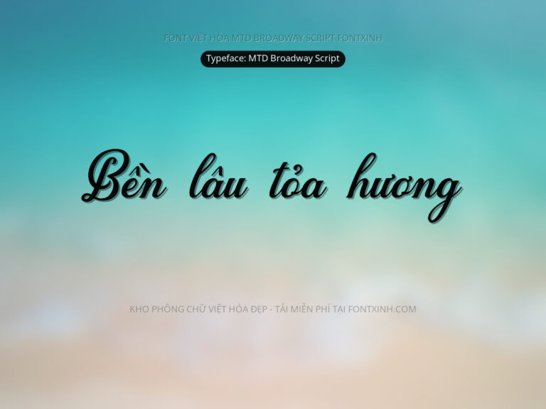 Font MTD Broadway Font Xinh