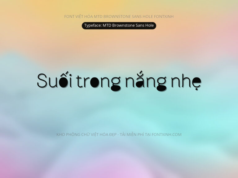 Font MTD Brownstone Sans Hole Font Xinh