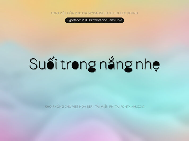 Font MTD Brownstone Sans Hole Font Xinh