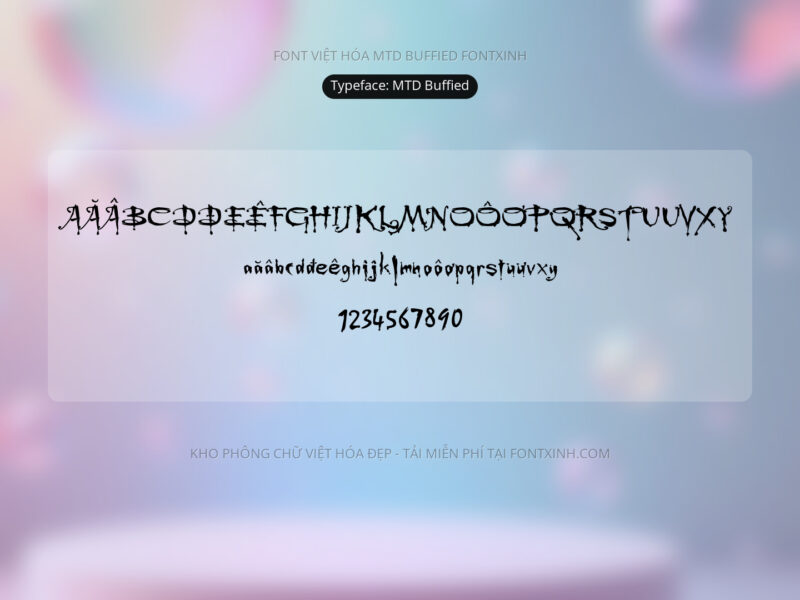 Font MTD Buffied Font Xinh