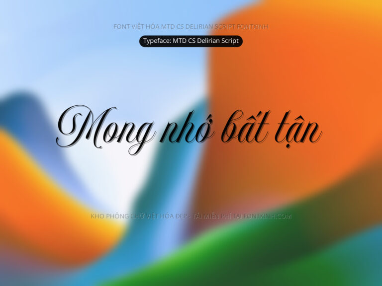 Font MTD CS Delirian Script Font Xinh
