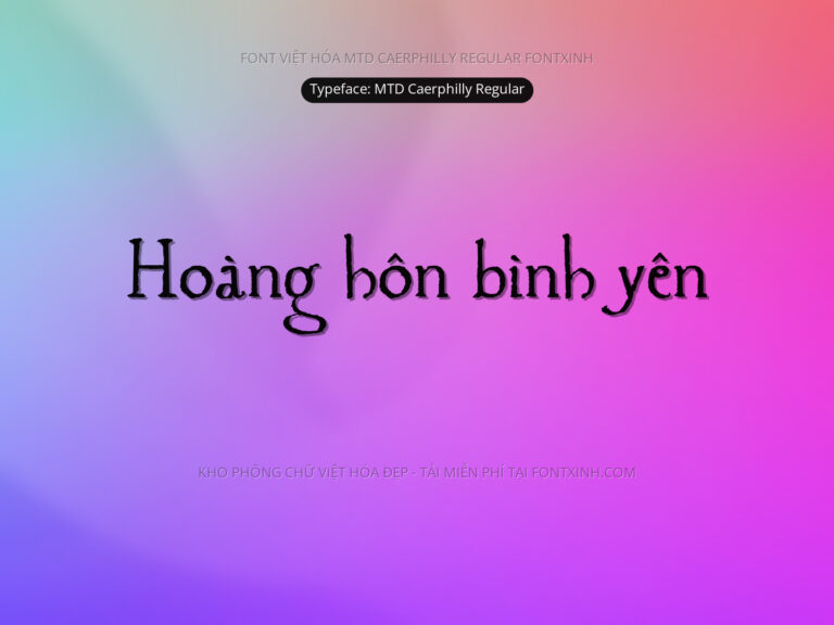 Font MTD Caerphilly Regular Font Xinh