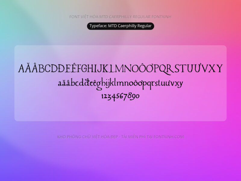 Font MTD Caerphilly Regular Font Xinh