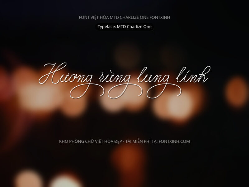 Font MTD Charlize One Font Xinh