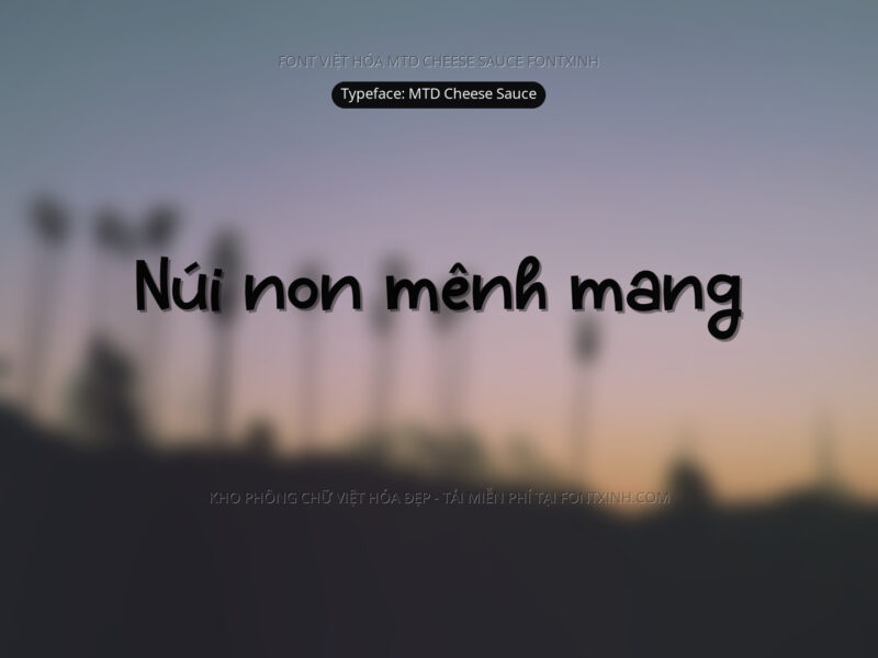 Font MTD Cheese Sauce Font Xinh