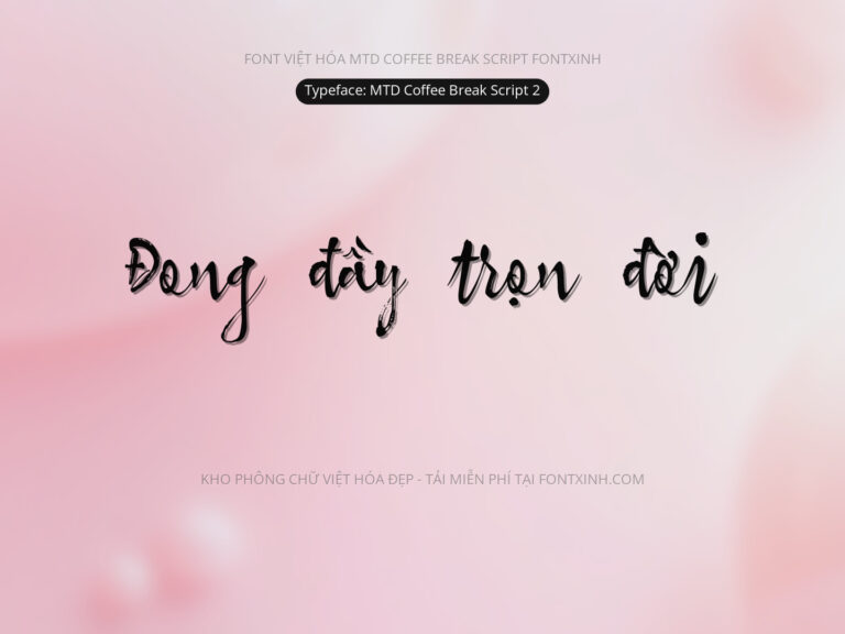 Font MTD Coffee Break Script Font Xinh