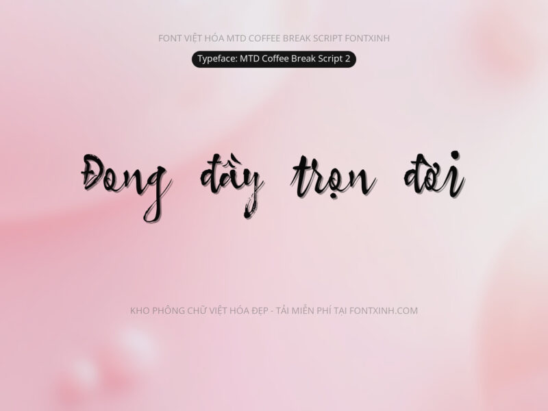 Font MTD Coffee Break Script Font Xinh