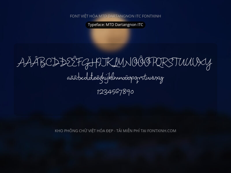 Font MTD Dartangnon ITC Font Xinh