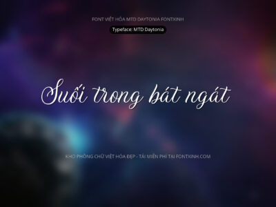 Font MTD Daytonia Font Xinh