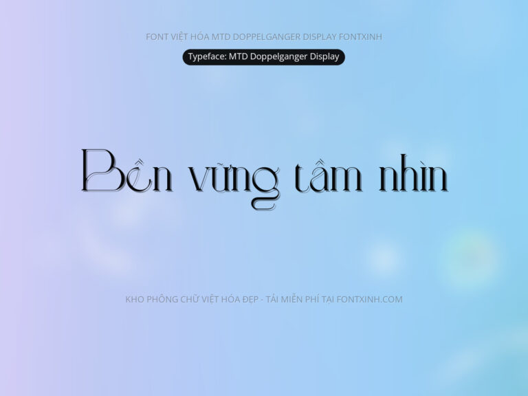 Font MTD Doppelganger Display Font Xinh