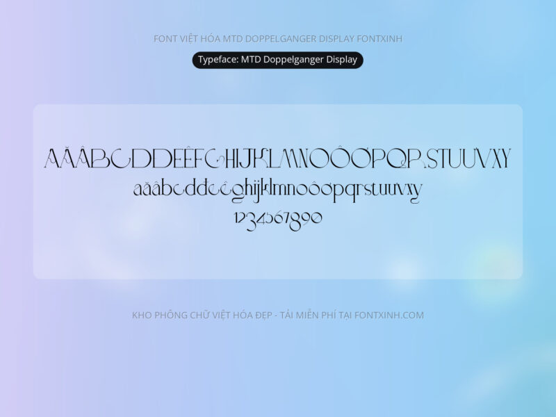 Font MTD Doppelganger Display Font Xinh
