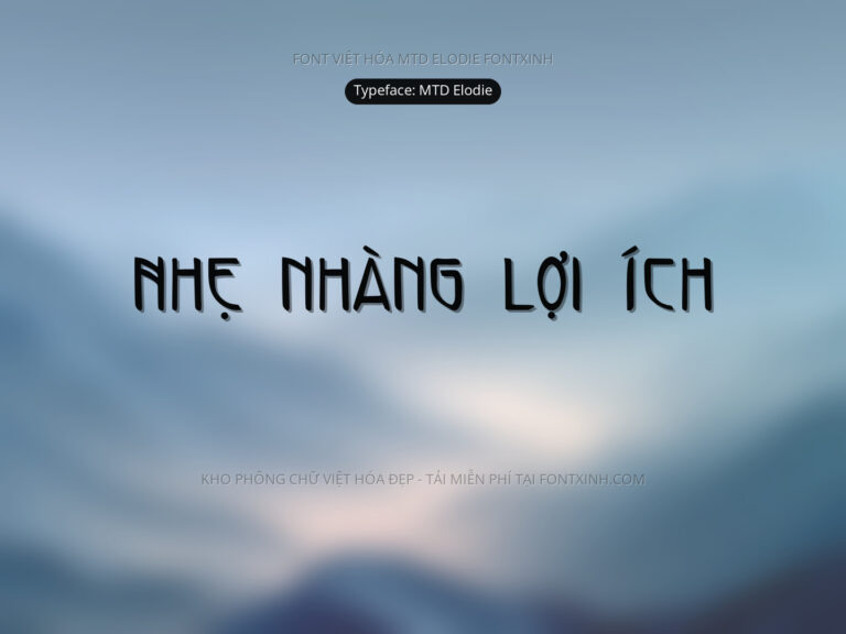 Font MTD Elodie Font Xinh