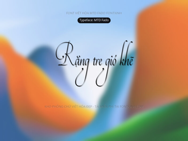 Font MTD Fado Font Xinh