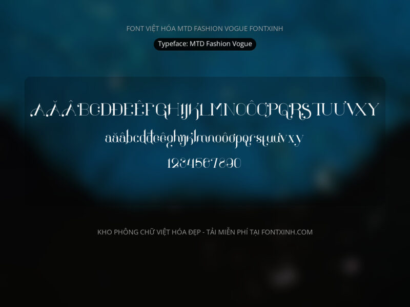 Font MTD Fashion Vogue Font Xinh