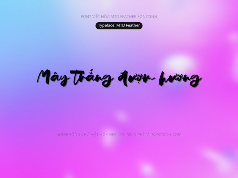 Font MTD Feather Font Xinh
