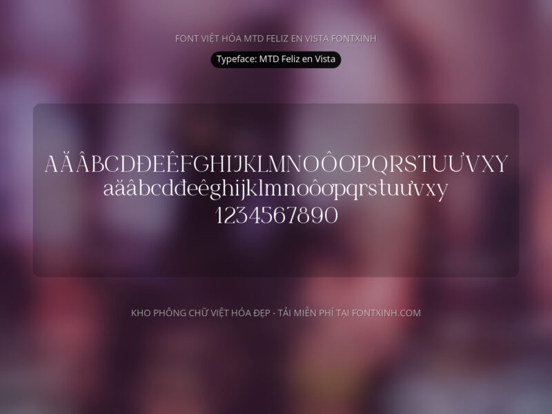 Font MTD Feliz en Vista Font Xinh
