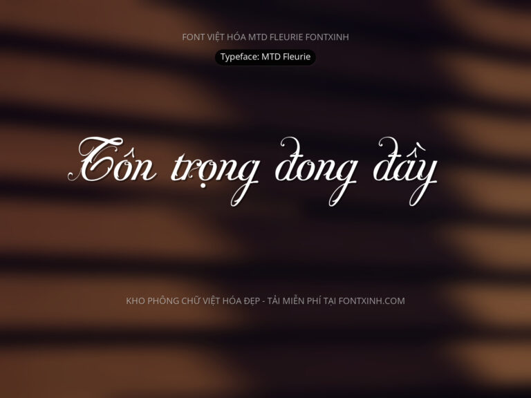 Font MTD Fleurie Font Xinh
