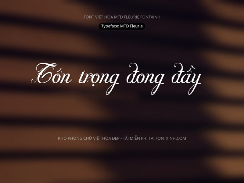Font MTD Fleurie Font Xinh