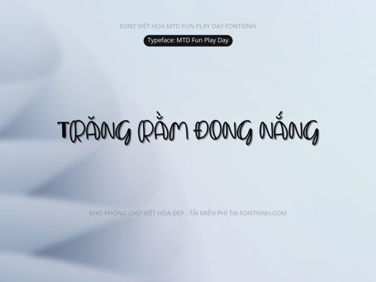 Font MTD Fun Play Day Font Xinh