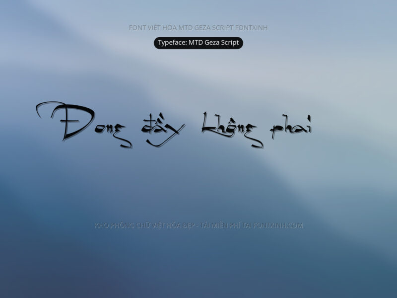 Font MTD Geza Script Font Xinh