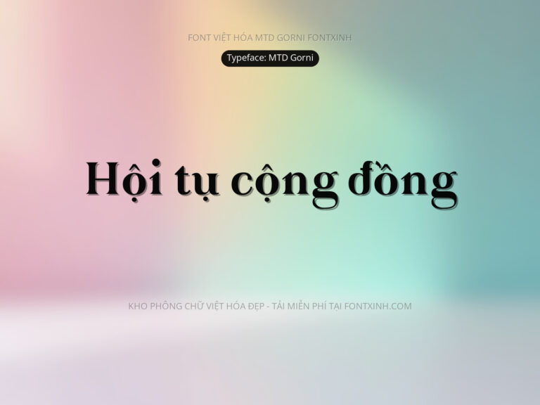 Font MTD Gorni Font Xinh