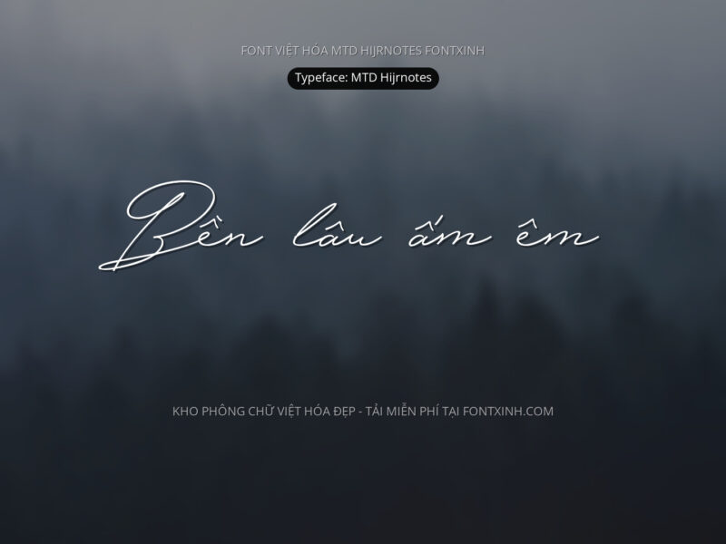 Font MTD Hijrnotes Font Xinh