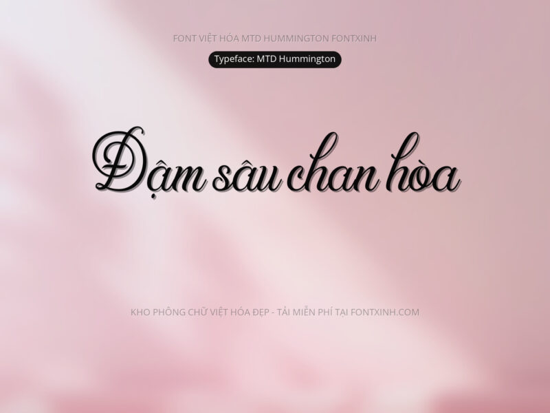Font MTD Hummington Font Xinh