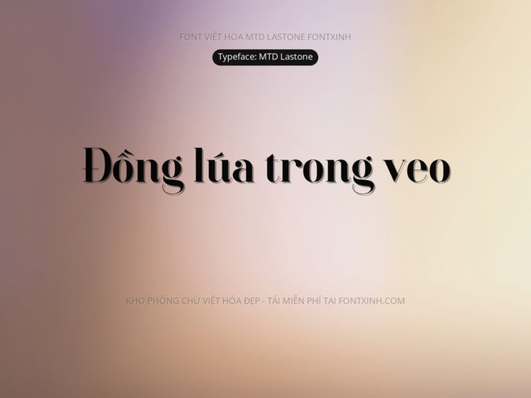 Font MTD Lastone Font Xinh