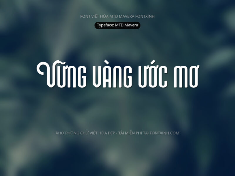 Font MTD Mavera Font Xinh
