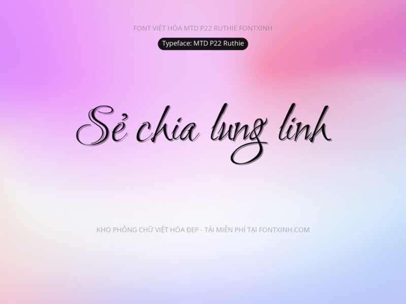 Font MTD P22 Ruthie Font Xinh