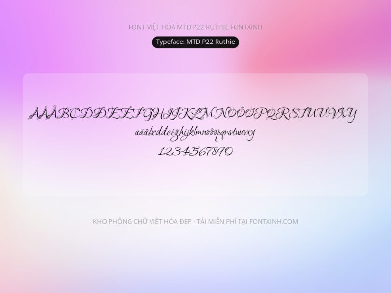 Font MTD P22 Ruthie Font Xinh