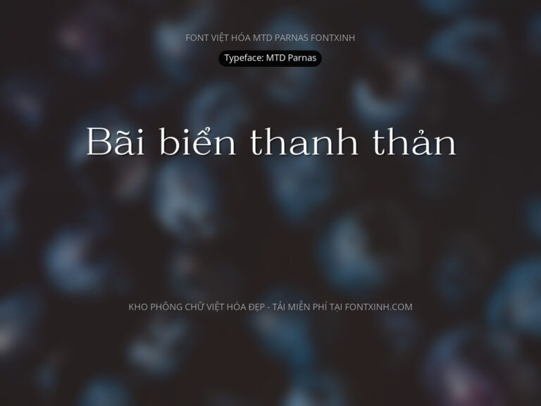 Font MTD Parnas Font Xinh