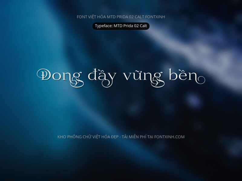 Font MTD Prida Font Xinh