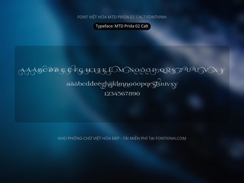 Font MTD Prida Font Xinh