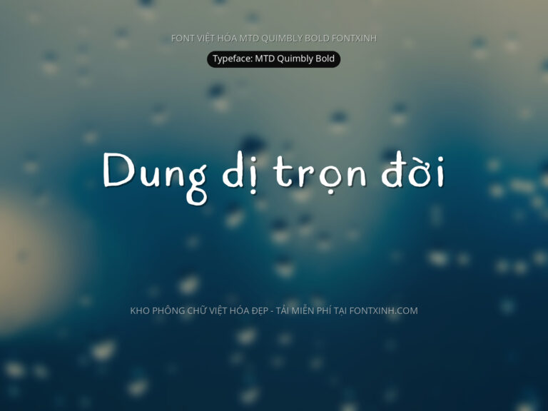 Font MTD Quimbly Font Xinh