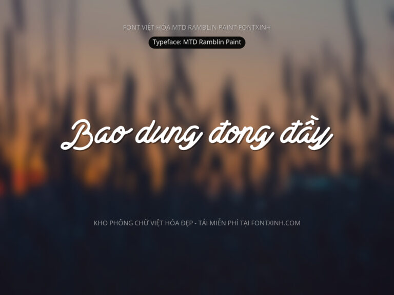 Font MTD Ramblin Paint Font Xinh