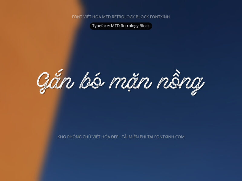 Font MTD Retrology Block Font Xinh