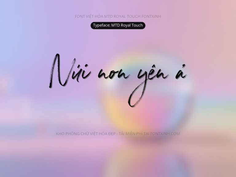 Font MTD Royal Touch Font Xinh