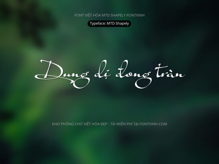 Font MTD Shapely Font Xinh