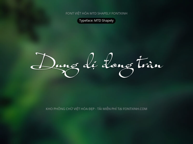 Font MTD Shapely Font Xinh