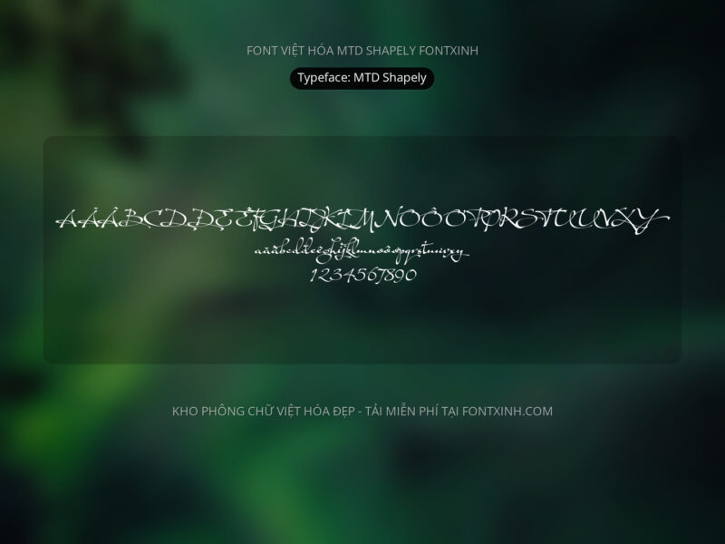 Font MTD Shapely Font Xinh
