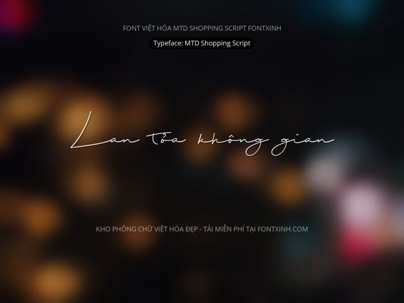 Font MTD Shopping Script Font Xinh