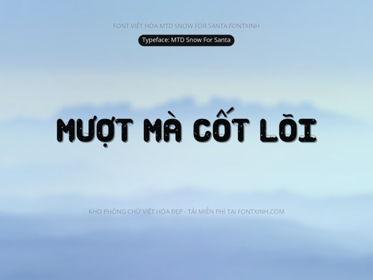 Font MTD Snow For Santa Font Xinh