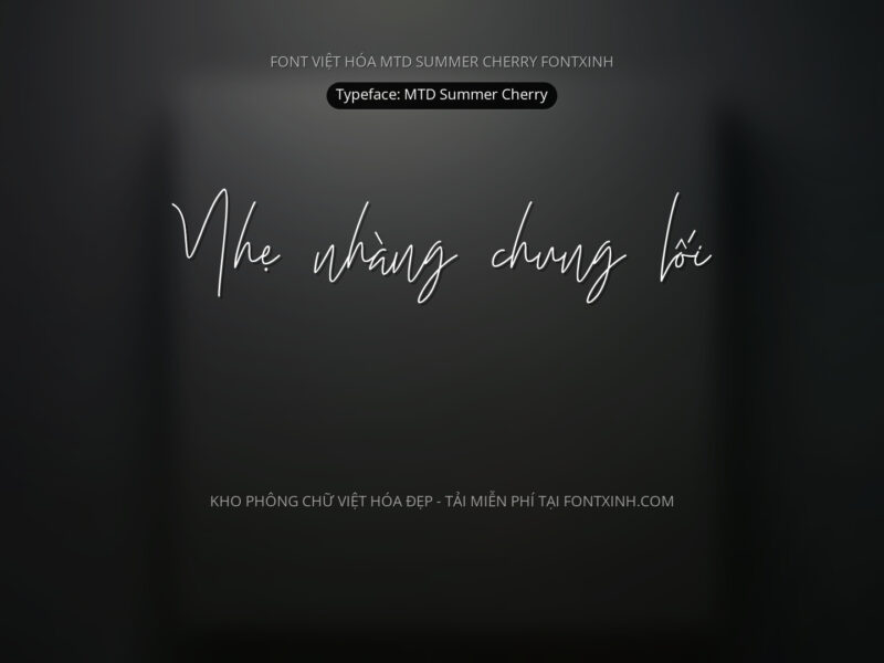 Font MTD Summer Cherry Font Xinh