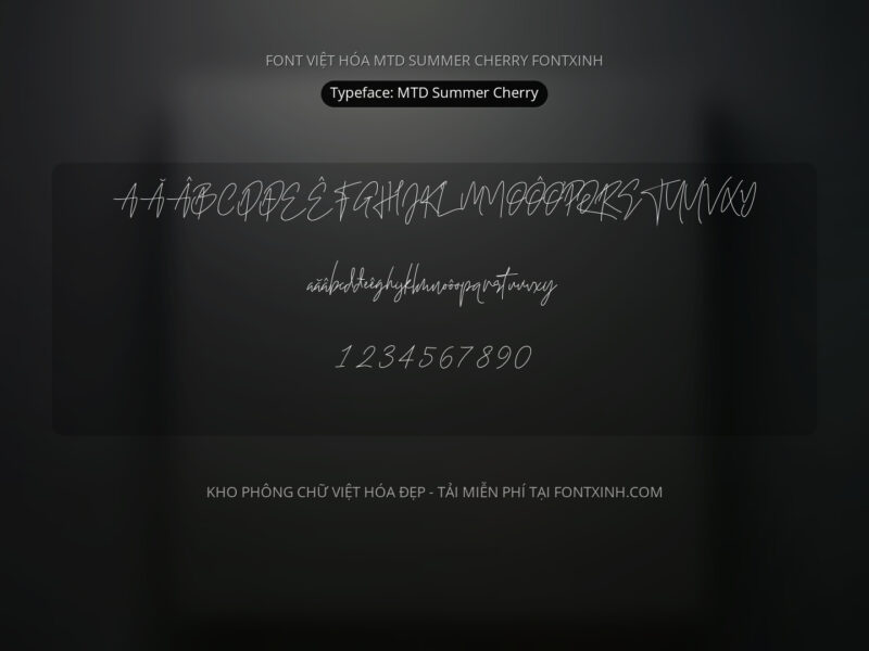 Font MTD Summer Cherry Font Xinh